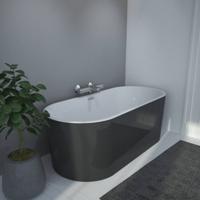 Ligbad Vrijstaand Boss & Wessing 170x80x58 cm Zwart Wit Boss & Wessing - thumbnail