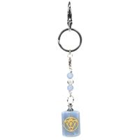 Edelsteen Sleutelhanger Chalcedoon 5e Chakra Vishudda - thumbnail