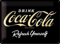 Coca Cola Refresh yourself black wandplaat - thumbnail