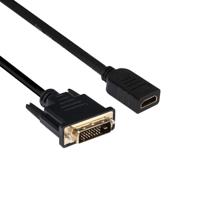 club3D CAC-1211 DVI-kabel DVI / HDMI Adapterkabel DVI-D 24+1-polige stekker, HDMI-A-bus 2.00 m Zwart - thumbnail