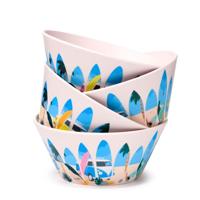 VW T1 Volkswagen Busje Waves Set van 4 Duurzame RPET Picknick Kommen - thumbnail