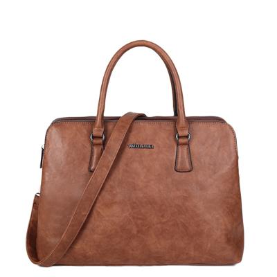 3 vaks schoudertas damestas schooltas ARIANNA-ONE zBruin 3 vaks schoudertas damestas schooltas ARIANNA-ONE zBruin