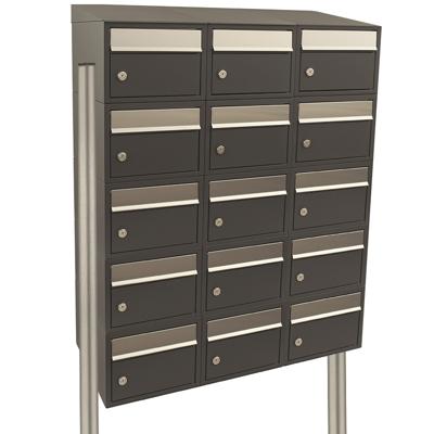 Stoer! Brickset 3-Breed, 5-Hoog Met Dak Op Statief Antraciet - 40215065_3x5ds