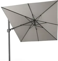 Challenger T2 premium 350x260 cm Manhattan zweefparasol zonwering Platinum - Platinum - thumbnail