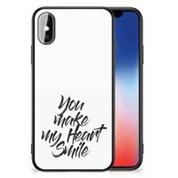iPhone X | Xs | Telefoon Hoesje | met tekst Heart Smile - thumbnail