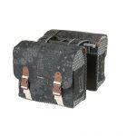 Basil bohème dubbele fietstas groen 35l