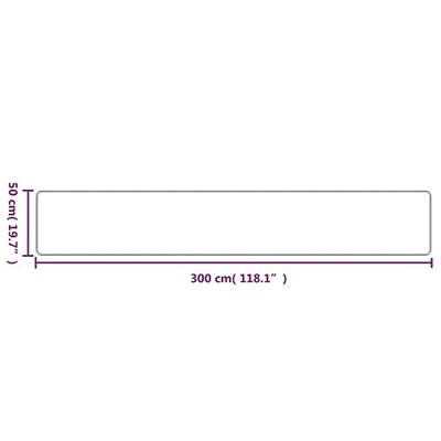 Tapijtloper 50x300 cm sisal-look zandkleurig