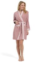 Badstoffen badjas Pastunette rood - thumbnail