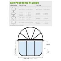 Exit zwembadoverkapping ECO rond 488 cm - universeel - thumbnail