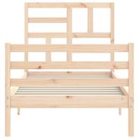 Bedframe met hoofdbord massief hout - thumbnail