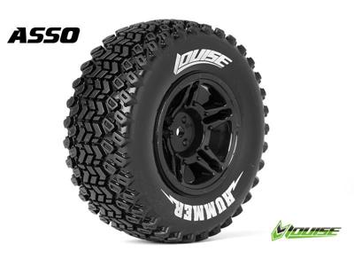Louise SC-HUMMER shortcourse Soft banden op zwarte velgen - SC10 4X4 (voor/achter) Louise SC-HUMMER shortcourse Soft banden op zwarte velgen - SC10 4X4 (voor/achter)