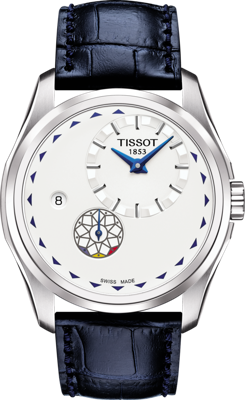 Horlogeband Tissot T0354281603101A / T600042895 Leder Blauw 22mm