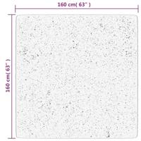 Vloerkleed shaggy hoogpolig modern 160x160 cm blauw - thumbnail