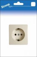 Stroomlijn Opbouw stopcontact RA PEHA enkel creme - 6678980 - thumbnail