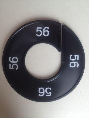 Maatring 9cm zwart/wit 56