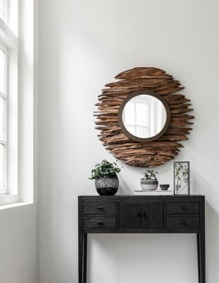 MUST Living Spiegel 'Pure' Teakhout, 85cm MUST Living Spiegel 'Pure' Teakhout, 85cm