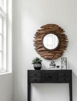 MUST Living Spiegel 'Pure' Teakhout, 85cm - thumbnail
