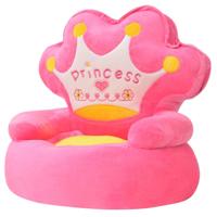 Kinderstoel prinses pluche roze - thumbnail
