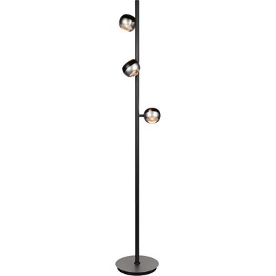 LED Vloerlamp - Trio Select Orbit - 3 Lichtpunten van 8 Watt - Touchdimmer - Aanpasbare Lichtkleur - Geheugenfunctie - IP20 - Mat Nikkel - Metaal
