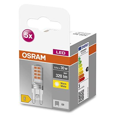 OSRAM HOMELIGHTING 4058075758063 LED-lamp Energielabel E (A - G) G9 Speciale vorm 2.6 W = 30 W Warmwit (Ø x h) 15 mm x 15 mm 5 stuk(s) OSRAM HOMELIGHTING 4058075758063 LED-lamp Energielabel E (A - G) G9 Speciale vorm 2.6 W = 30 W Warmwit (Ø x h) 15 mm x 15 mm 5 stuk(s)