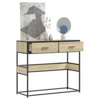 Wandtafel 90x35x80 cm bewerkt hout sonoma eikenkleurig - thumbnail