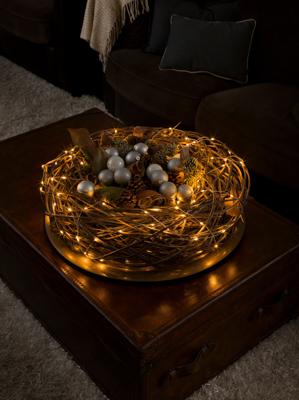 Mini LED Kerstverlichting voor binnen 50 lampjes extra warm wit 10 meter