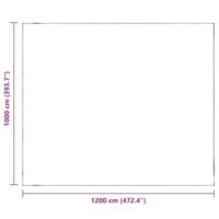 Doorzichtig zeildoek met zeilringen 10x12 m polyethyleen - thumbnail