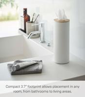 Yamazaki Tissuebox Rond - Rin - Wit - thumbnail