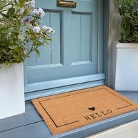 Clayre & Eef Deurmat 75x45 cm Bruin Zwart Kokosvezel Pvc Rechthoek - thumbnail