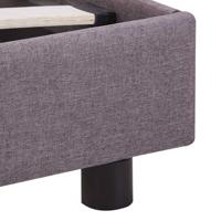 Bedframe zonder matras stof taupe 135x190 cm - thumbnail