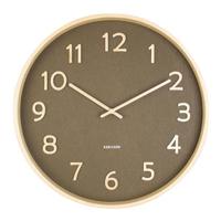 Karlsson WandklokPure wood groen - Ø 40cm - KA5852MG - thumbnail