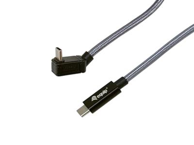 Equip 128421 USB 3.2 Gen 2x2 C naar CU stekker kabel, 1,0 m, zwart, M/M, PD240W, 4K/60Hz, 20Gbps