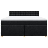 Boxspring met matras stof zwart 180x200 cm - thumbnail