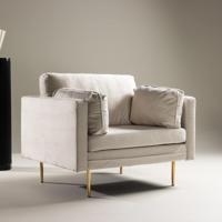 Nohr Fauteuil 'Tylan' Rib, kleur Lichtgrijs - thumbnail