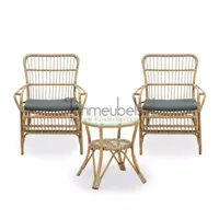 Vita Lester loungeset nature met hoge tafel - thumbnail