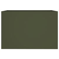 Plantenbak 62x47x46 cm staal olijfgroen - thumbnail