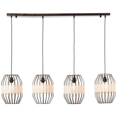 Brilliant HanglampSlope 4-lichts zwart met zandkleur - 99480/76