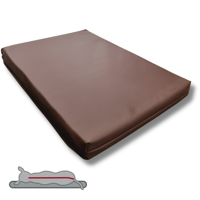 Topmast Orthopedisch Hondenbed Leatherlook Bruin 125 x 90 cm - thumbnail