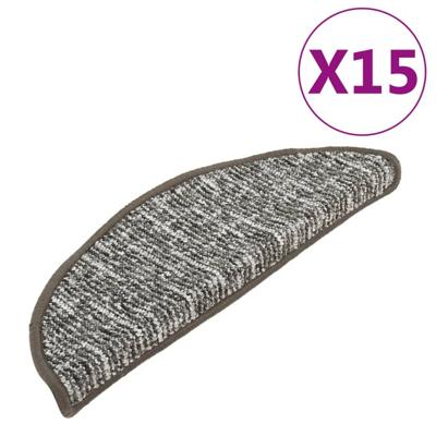 VidaXL Trapmatten 15 st 65x21x4 cm antracietkleurig