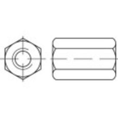 TOOLCRAFT 1067135 Lange zeskantmoeren M20 DIN 6334 RVS A4 10 stuk(s)