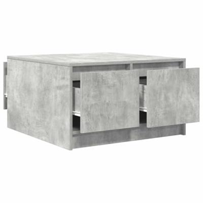 Salontafel met lades 70,5x70x40 cm betongrijs