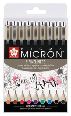 Fineliner sakura pigma micron ass kleur | 6 stuks