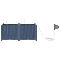 Tuinfafiers 1 stuk Basketweave met opslag Grijs 40 x 40 x 126cm Kunststof - thumbnail