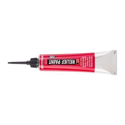 Royal Talens Amsterdam Reliëf Verf Tube 20 ml - Donkerrood 302