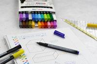 Fineliner pentel pointliner s40-b fijn rood - thumbnail