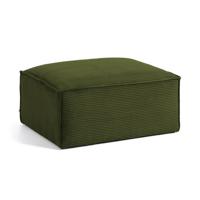 Kave Home Hocker 'Blok' Rib, kleur Donkergroen - thumbnail