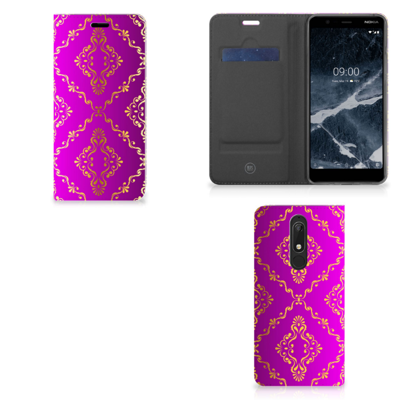 Telefoon Hoesje Nokia 5.1 (2018) Barok Roze Telefoon Hoesje Nokia 5.1 (2018) Barok Roze