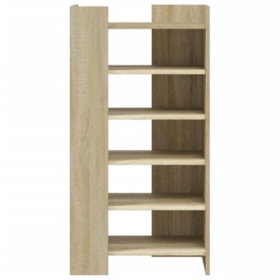 VidaXL Schoenenkast 52x37,5x100 cm bewerkt hout sonoma eikenkleurig VidaXL Schoenenkast 52x37,5x100 cm bewerkt hout sonoma eikenkleurig