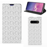Samsung Galaxy S10 | Hoesje met Magneet | Stripes Dots - thumbnail