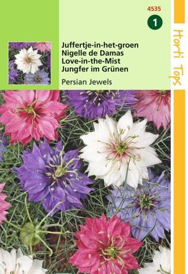 Zaden Nigella Juffertje-in-het-groen Persian Jewels gemengd Hortitops - Hortitops